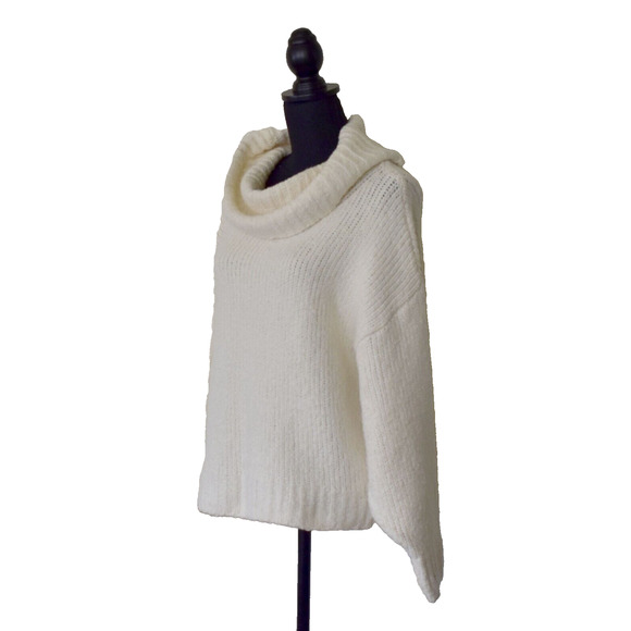 A5 Auth PILCRO ANTHROPOLOGIE Cream Knit Cotton/Acrylic Pullover Sweater Size M - Picture 1 of 5
